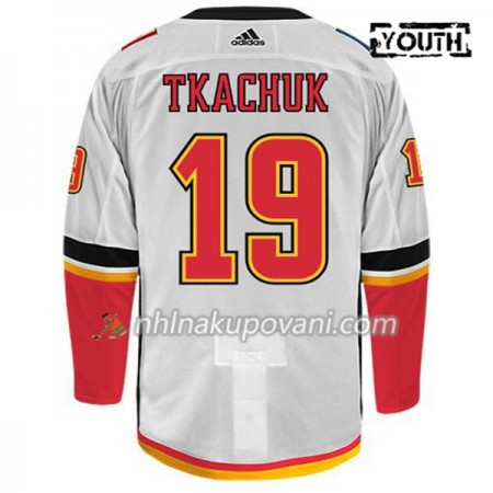Calgary Flames Dresy MATTHEW TKACHUK 19 Adidas Bílá Authentic - Dětské Calgary Flames Dresy MATTHEW TKACHUK 19 Adidas Bílá Authentic - Dětské